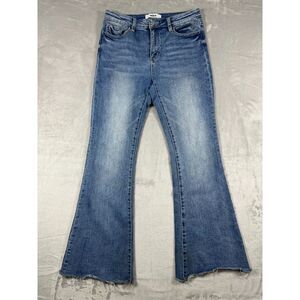 Mica Los Angeles Women's Blue Wash Flare High Rise Jeans (29)